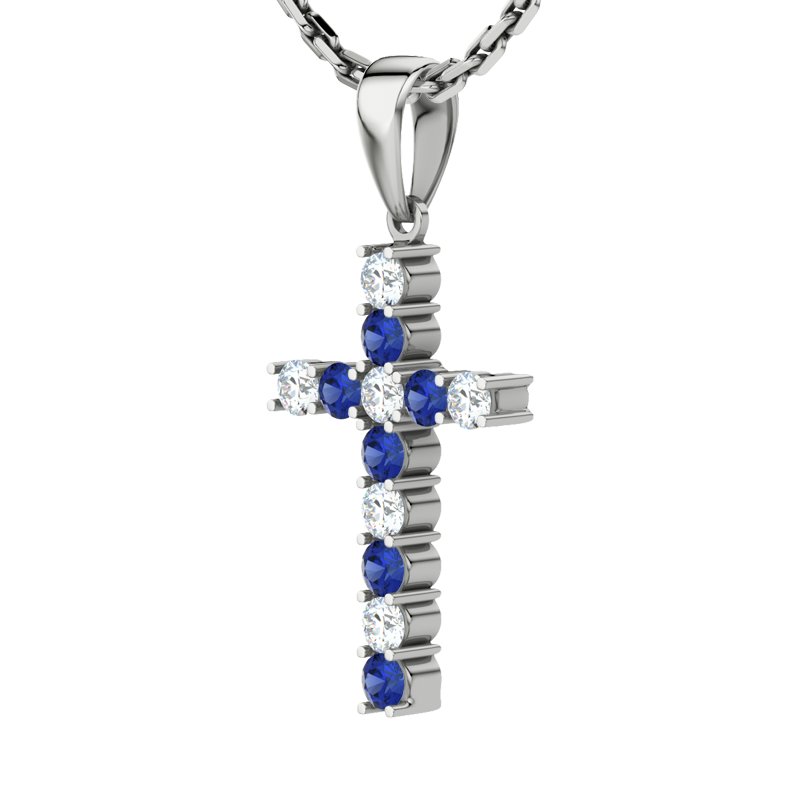 Diamanthalskette Shelly, Sterlingsilber 925, von vorn