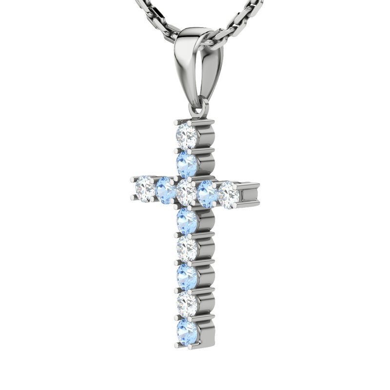 Diamanthalskette Shelly, Sterlingsilber 925, von vorn