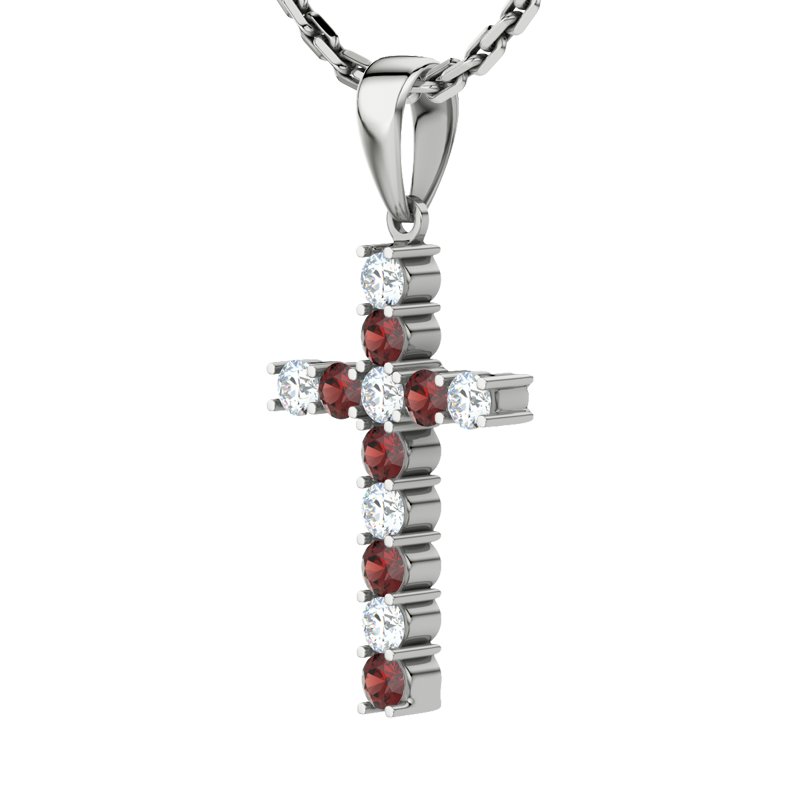 Diamanthalskette Shelly, Sterlingsilber 925, von vorn