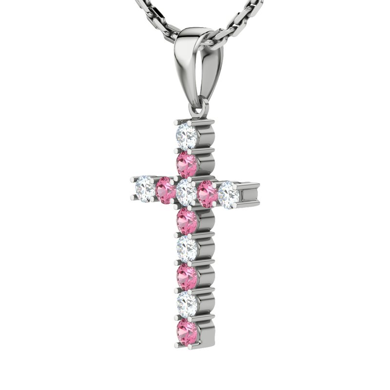 Diamanthalskette Shelly, Sterlingsilber 925, von vorn