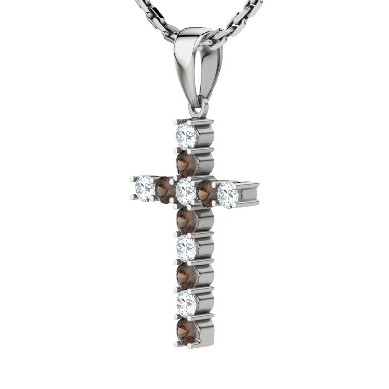 Diamanthalskette Shelly, Sterlingsilber 925, von vorn
