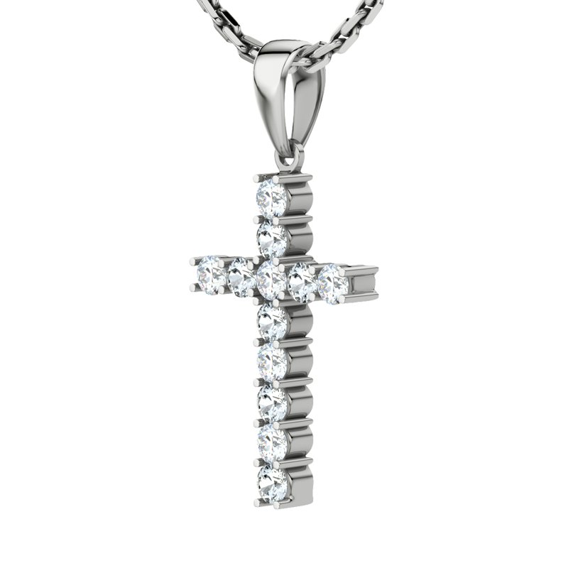 Diamanthalskette Shelly, Sterlingsilber 925, von vorn