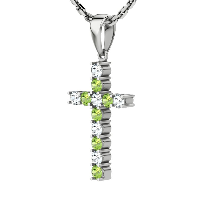 Zirkonia Sterlingsilberhalskette Shelly, Sterlingsilber 925, von vorn