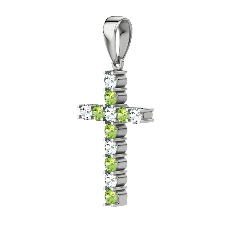 Zirkonia Sterlingsilberhalskette Shelly, Sterlingsilber 925, von vorn
