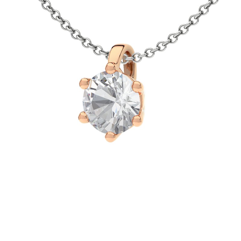Zirkonia Rotgoldhalskette Siena, Rotgold 750, von vorn