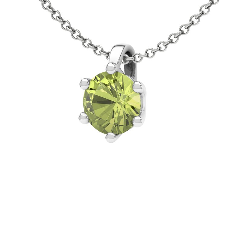 Peridot Sterlingsilberhalskette Siena, Sterlingsilber 925, von vorn