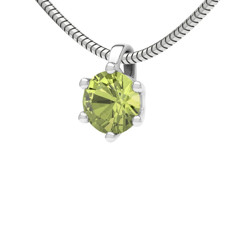 Peridot Sterlingsilberhalskette Siena, Sterlingsilber 925, von vorn