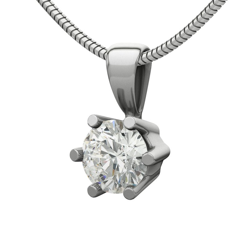 Diamanthalskette Siero, Sterlingsilber 925, von vorn