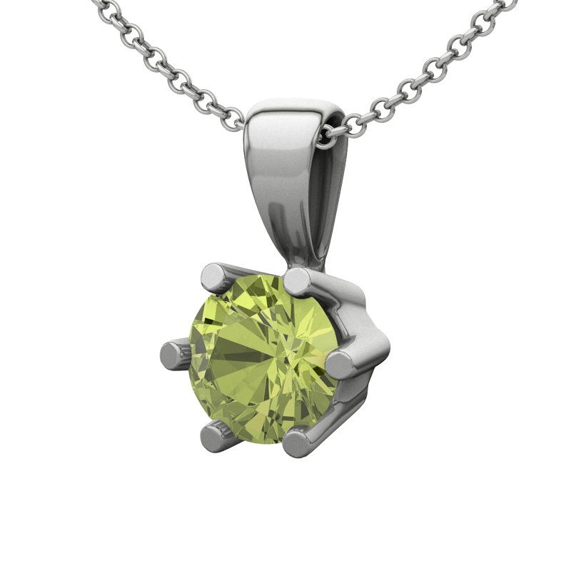 Peridot Sterlingsilberhalskette Siero, Sterlingsilber 925, von vorn