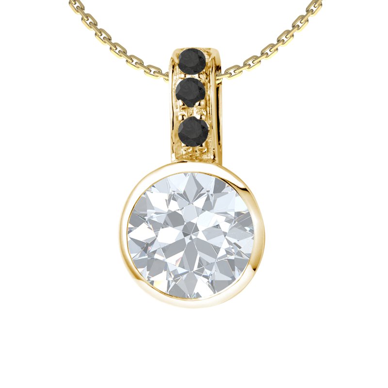 Diamanthalskette Stacy, Gelbgold 585, von vorn