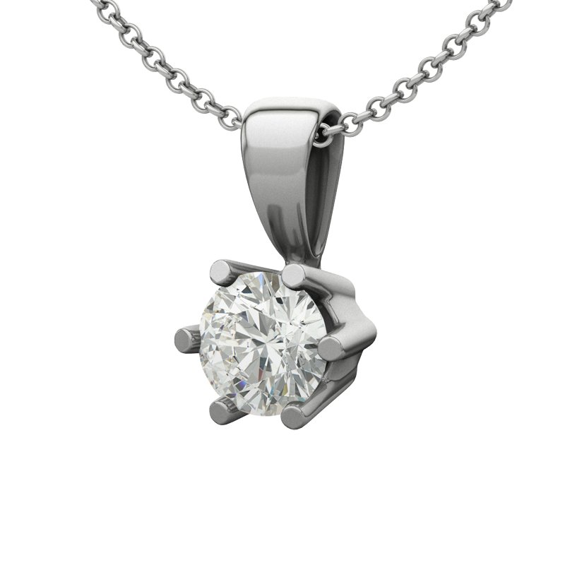 Diamanthalskette Toledo, Sterlingsilber 925, von vorn