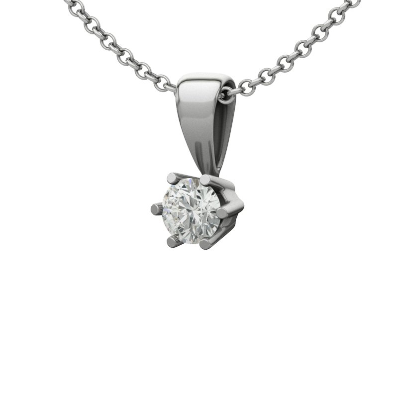 Diamanthalskette Toulouse, Sterlingsilber 925, von vorn