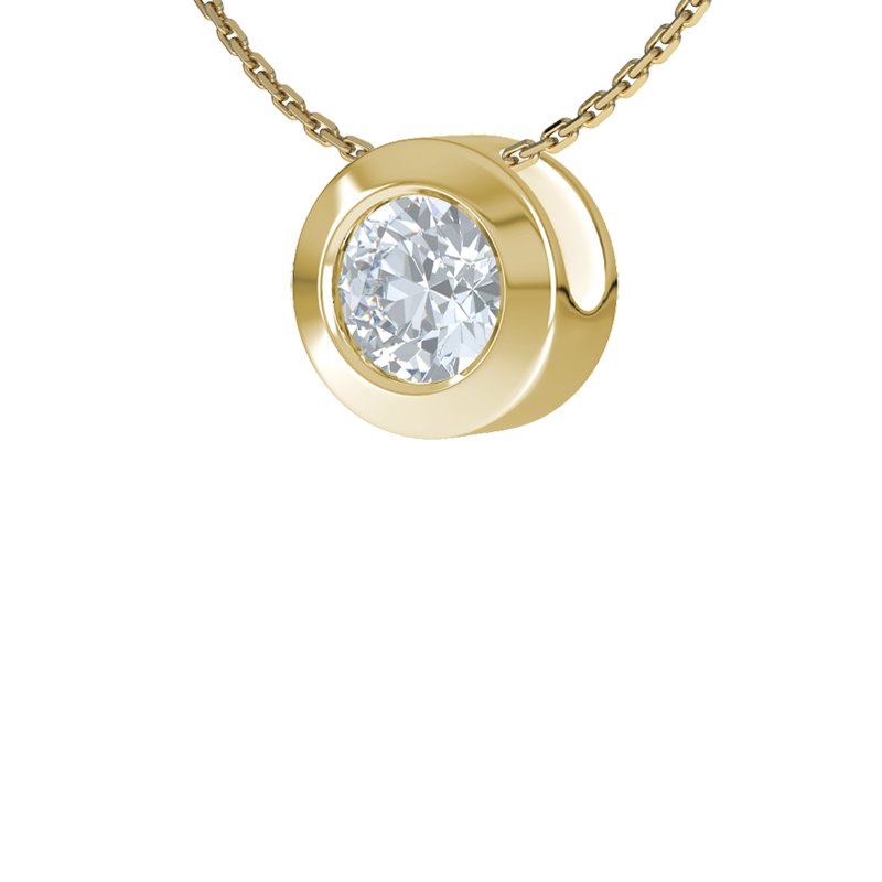 Diamanthalskette Tunis, Gelbgold 585, von vorn