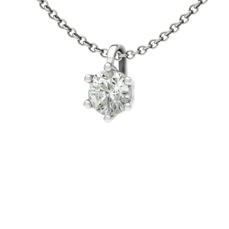 Diamanthalskette Turin, Sterlingsilber 925, von vorn
