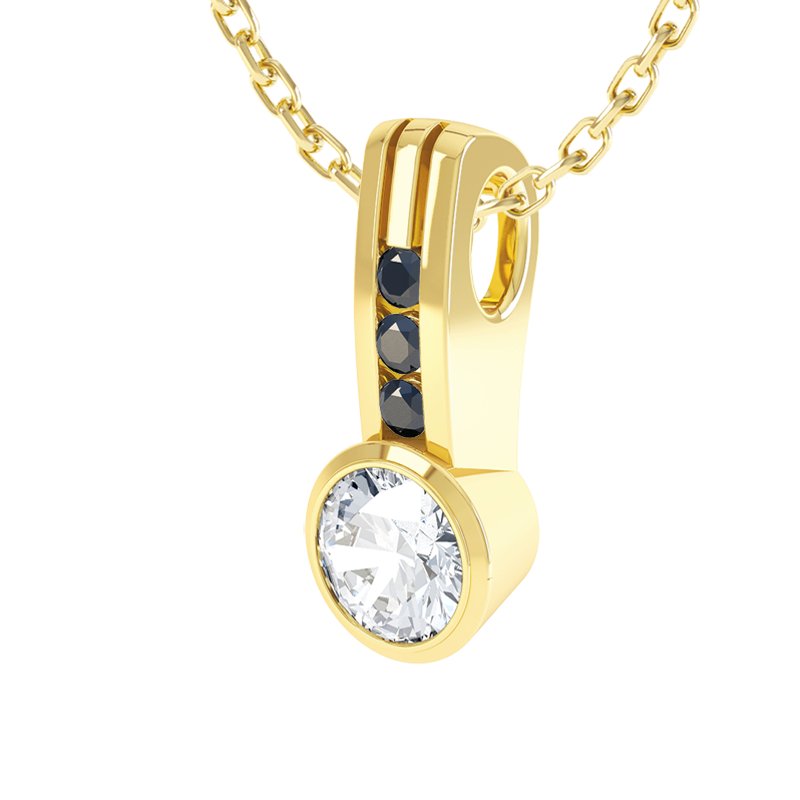 Diamanthalskette Verena, Gelbgold 585, von vorn
