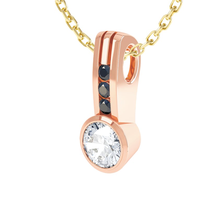 Diamanthalskette Verena, Rotgold 585, von vorn