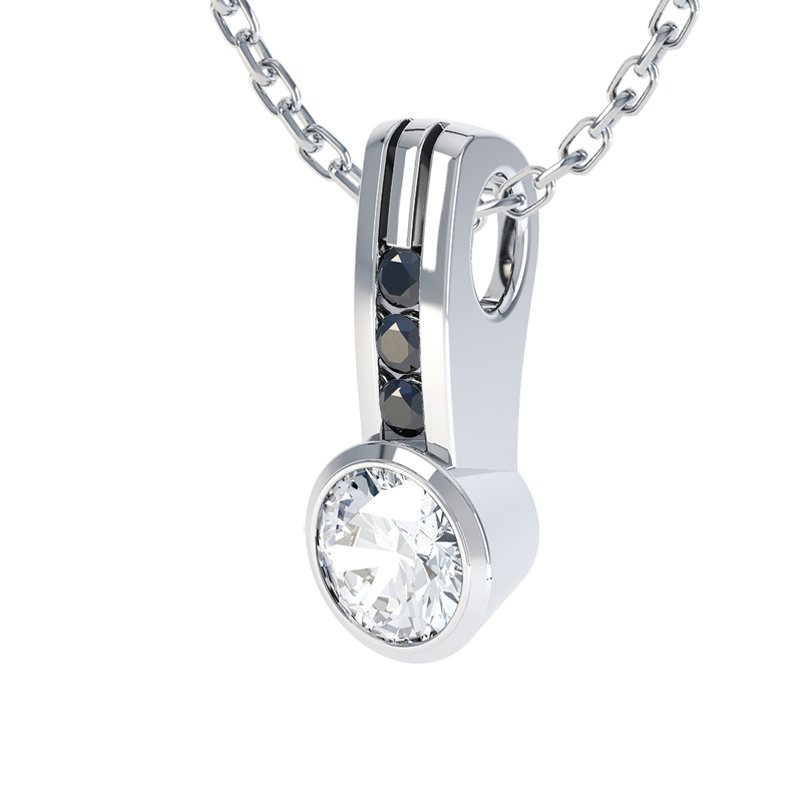Diamanthalskette Verena, Weißgold 585, von vorn