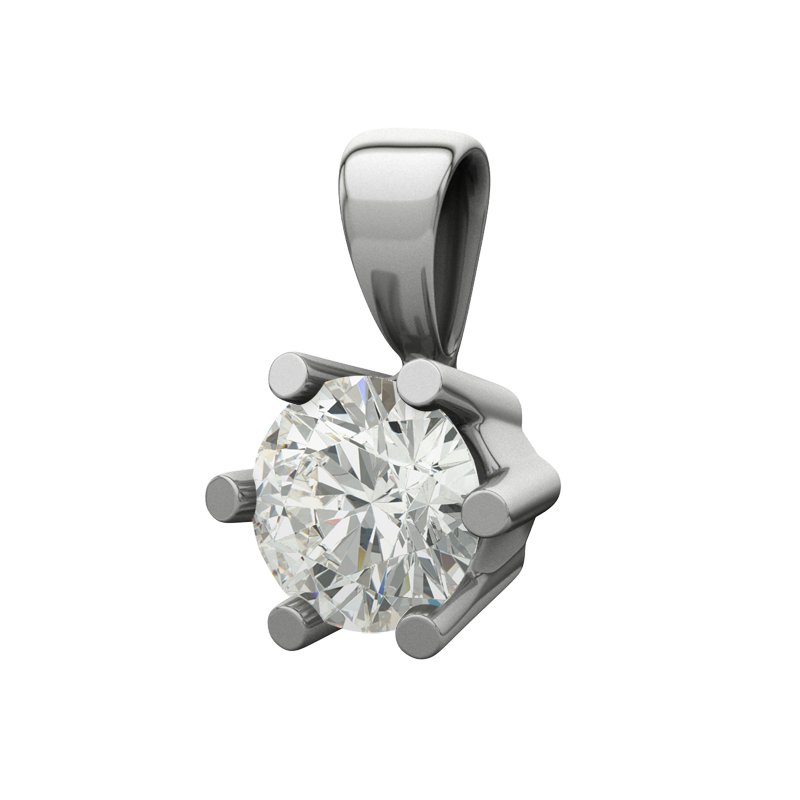 Lab grown Diamant Weißgoldhalskette Zamora, Weißgold 585, von vorn