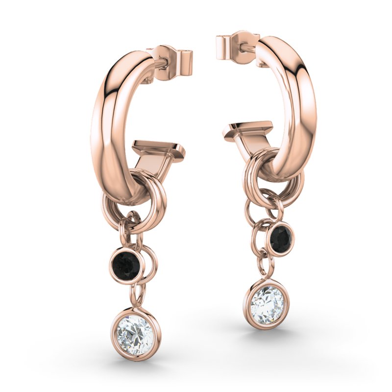 Diamantohrring Alice, Rotgold 750, von vorn