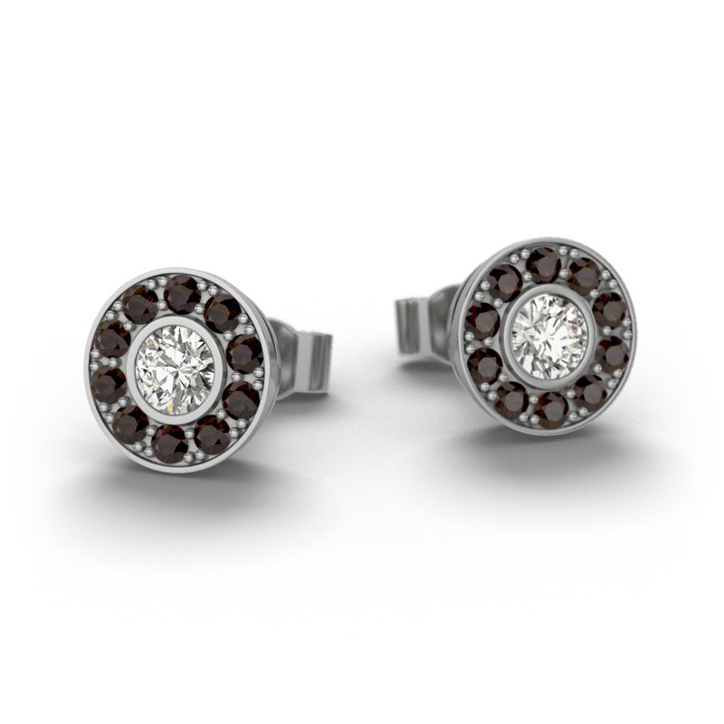 Diamantohrring Eugenia, Sterlingsilber 925, von vorn