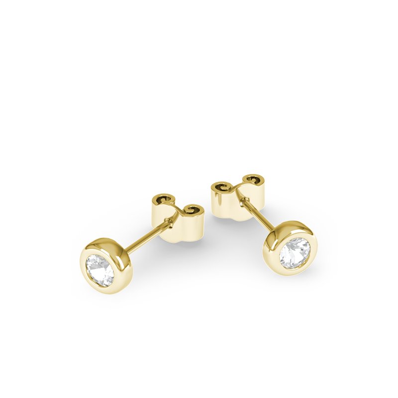 Zirkonia Gelbgoldohrring Milena Lovely, Gelbgold 585, von vorn