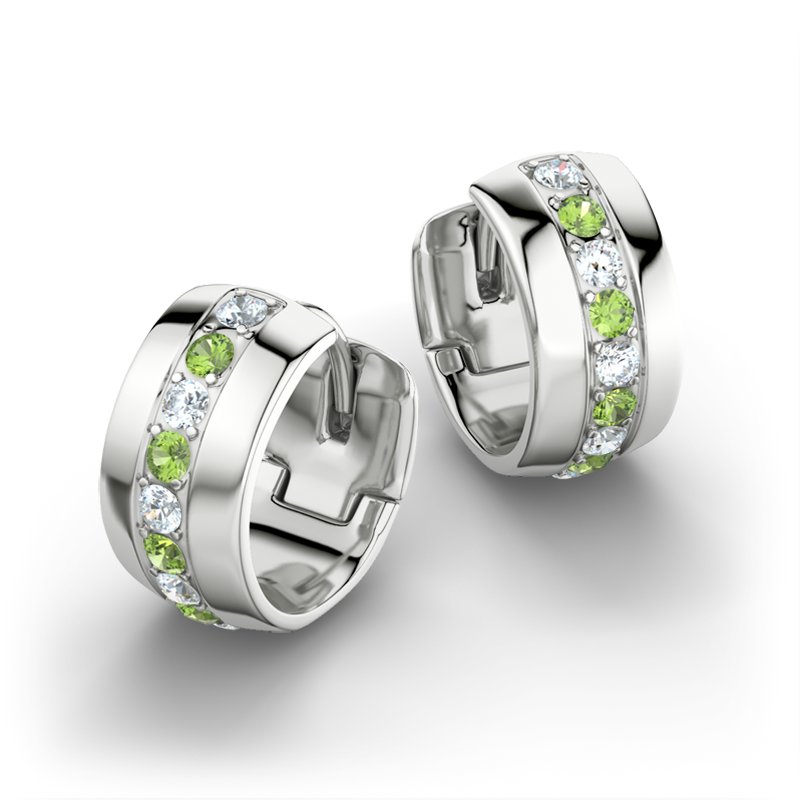 Diamantohrring Yvonne, Sterlingsilber 925, von vorn