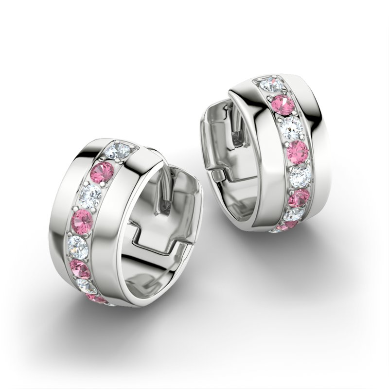 Diamantohrring Yvonne, Sterlingsilber 925, von vorn