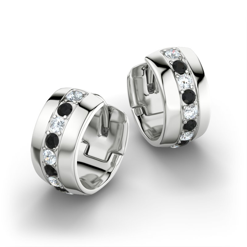 Diamantohrring Yvonne, Sterlingsilber 925, von vorn