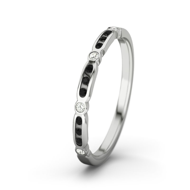 Diamantring Mathilda, Weißgold 585, von vorn