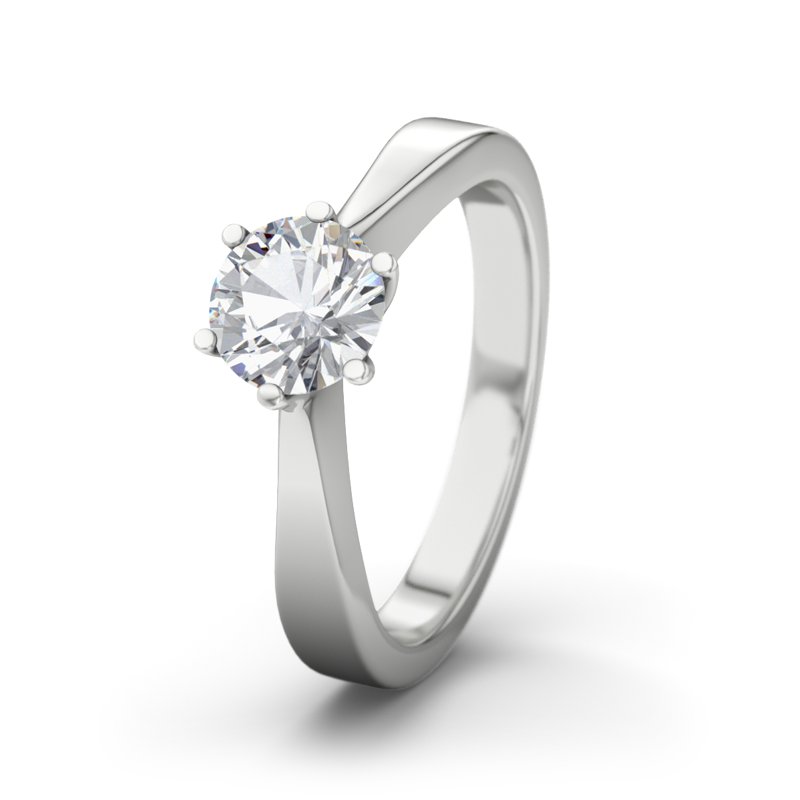 Zirkonia Sterlingsilberring Alaska, Sterlingsilber 925, von vorn