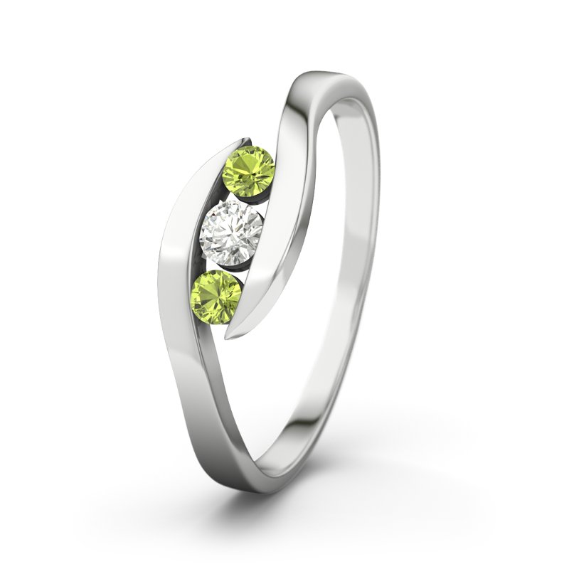 Diamantring Alberta, Sterlingsilber 925, von vorn