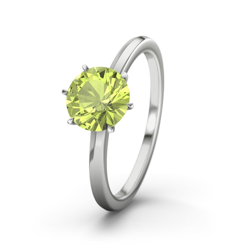 Peridot Sterlingsilberring Alhambra, Sterlingsilber 925, von vorn