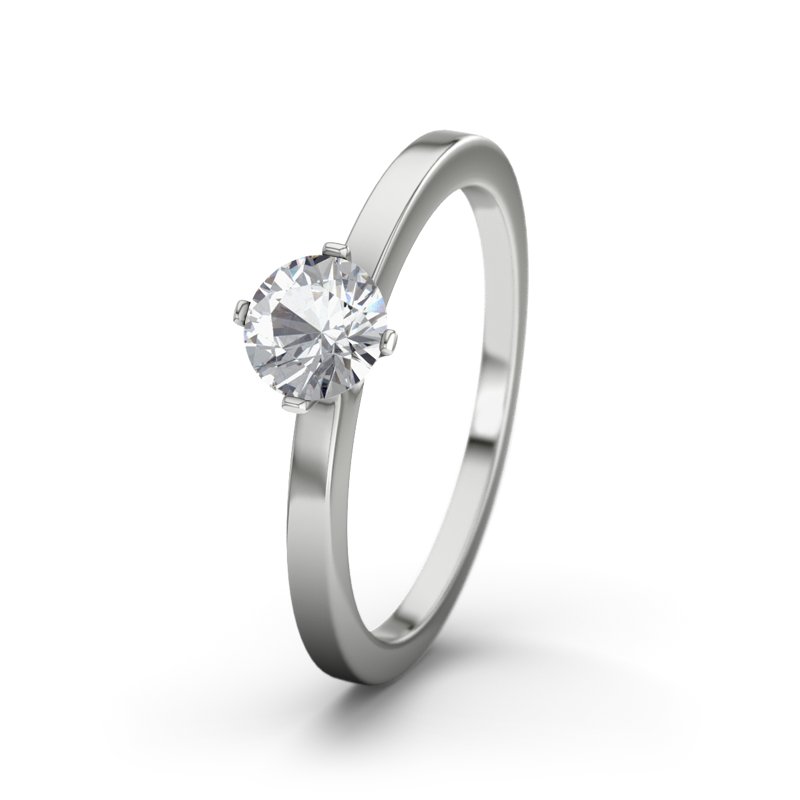 Zirkonia Platinumring Amazonas, Platinum 950, von vorn