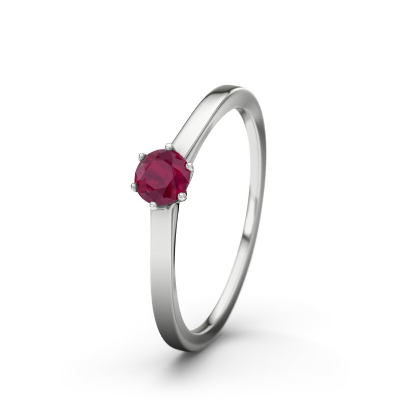 Rubin Platinumring Banff, Platinum 950, von vorn