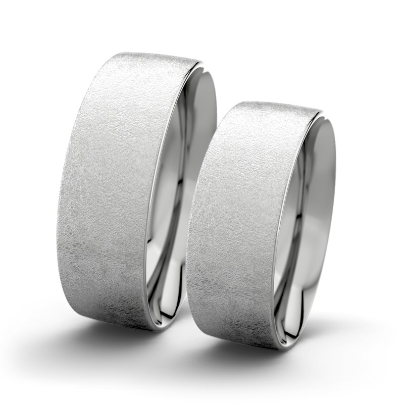 Kein Stein Palladium eismattring Bella F7 P2, Palladium 950 eismatt, von vorn