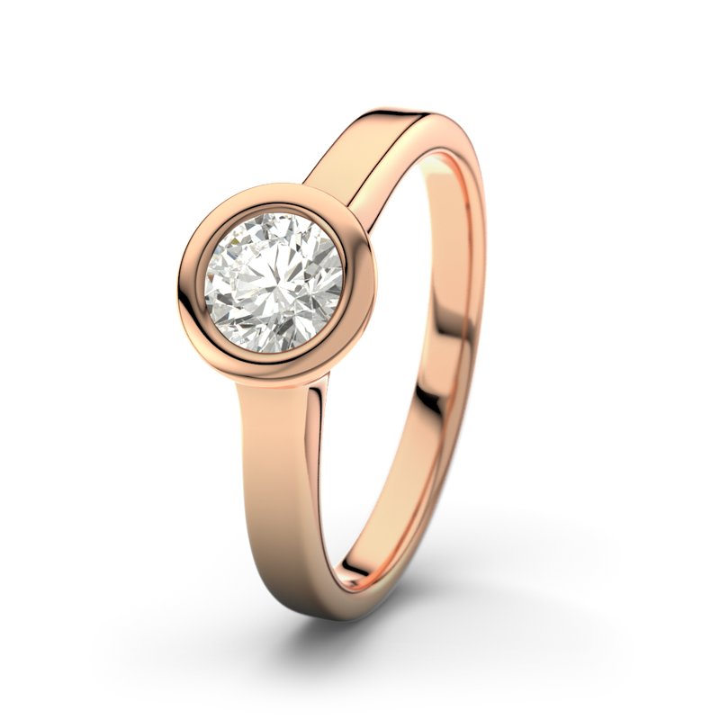 Diamantring Bogotá, Rotgold 585, von vorn