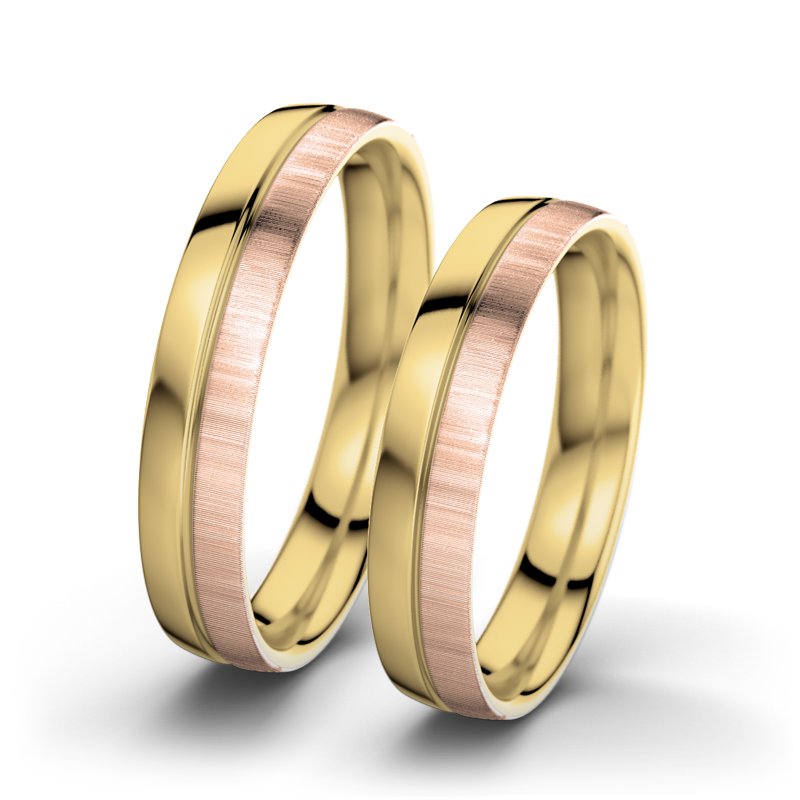 Kein Stein Gelbgold poliertring Catherine F4, Gelbgold 750 poliert, von vorn