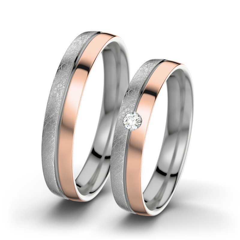 Diamantring Catherine F4, Palladium 950 eismatt, von vorn