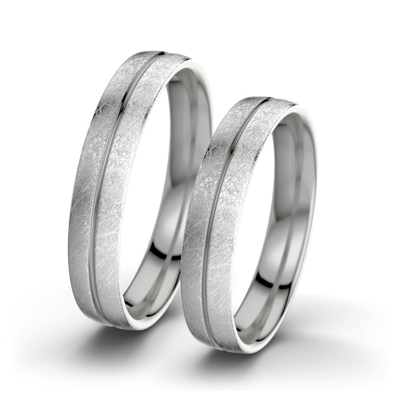 Kein Stein Palladium eismattring Catherine F4, Palladium 950 eismatt, von vorn