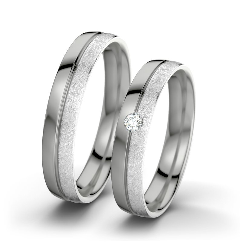 Diamantring Catherine F4, Palladium 950 poliert, von vorn