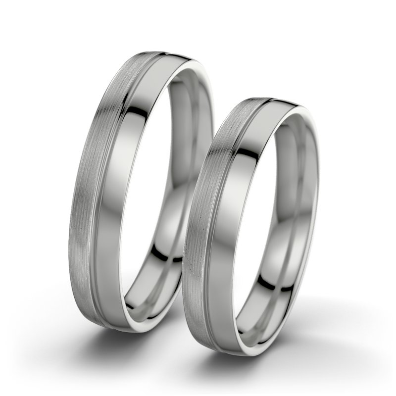 Kein Stein Platinum längsmattring Catherine F4, Platinum 600 längsmatt, von vorn