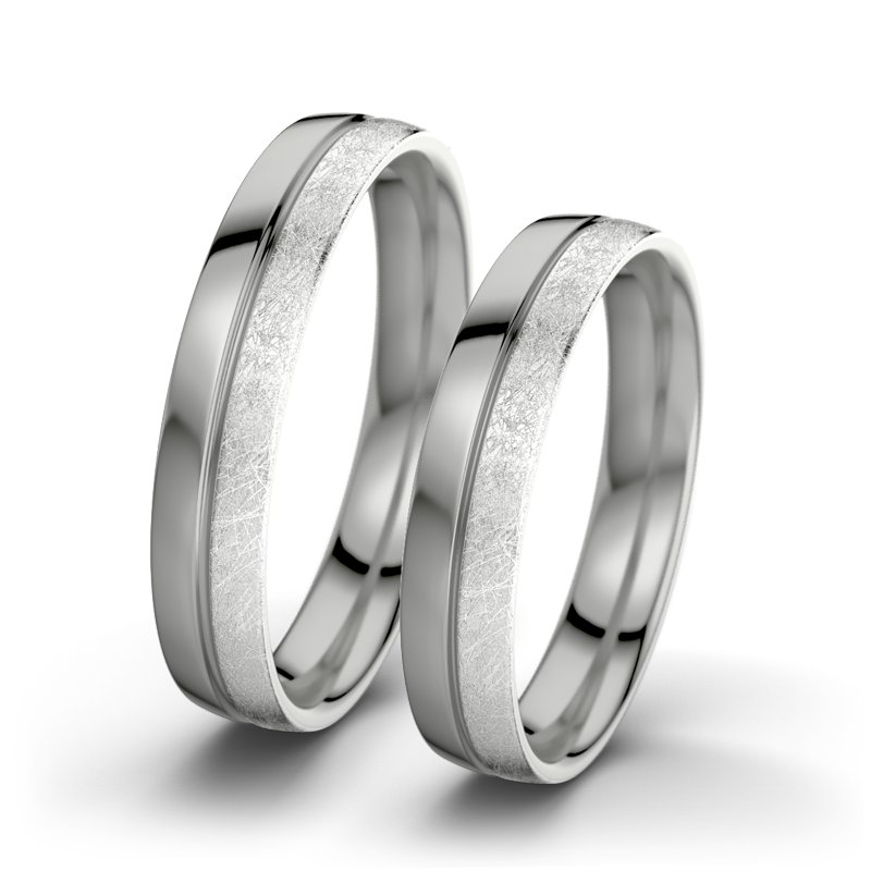 Kein Stein Platinum poliertring Catherine F4, Platinum 950 poliert, von vorn