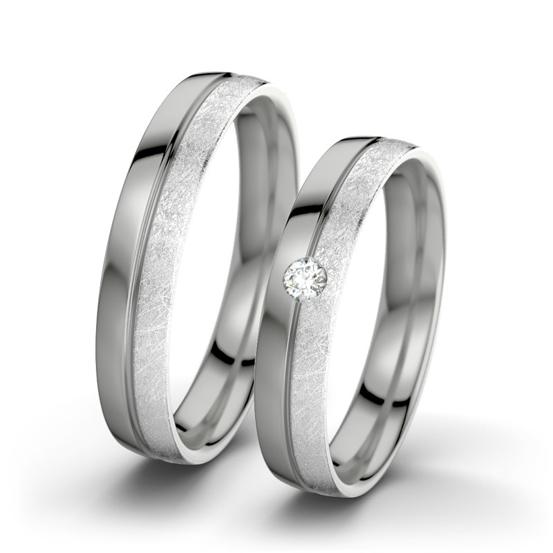 Diamantring Catherine F4, Platinum 950 poliert, von vorn
