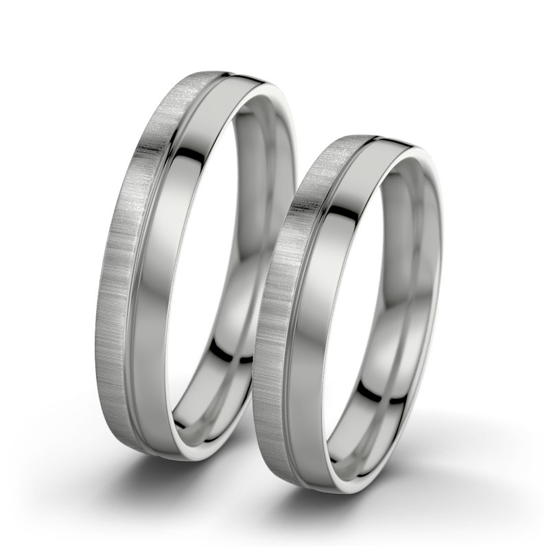 Kein Stein Platinum quermattring Catherine F4, Platinum 600 quermatt, von vorn