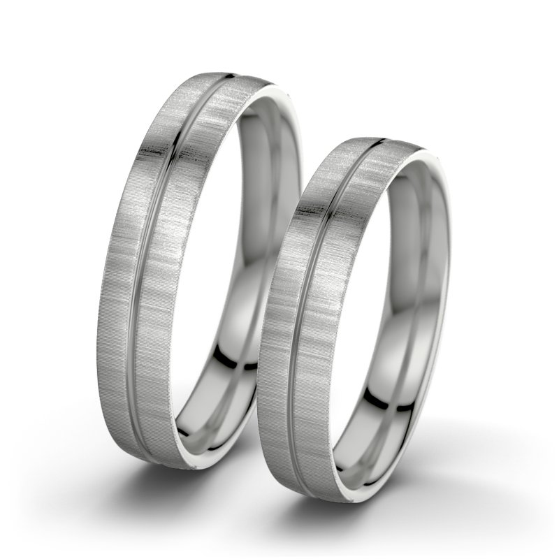 Kein Stein Platinum quermattring Catherine F4, Platinum 600 quermatt, von vorn