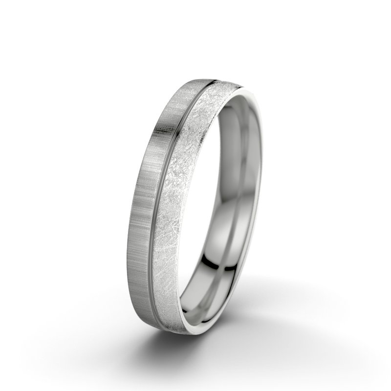 Kein Stein Platinum quermattring Catherine F4, Platinum 600 quermatt, von vorn