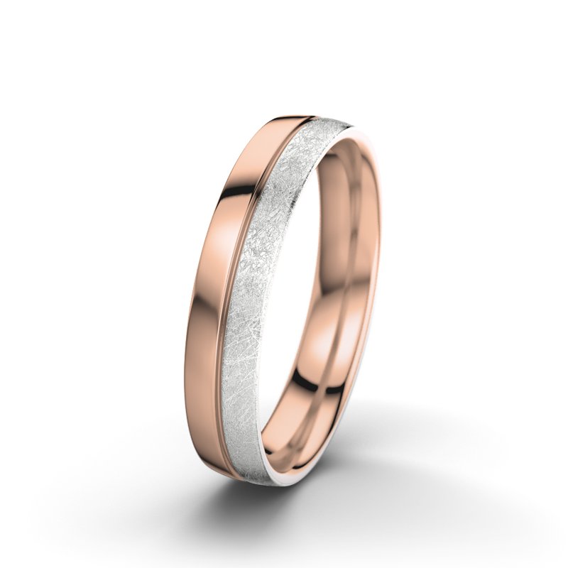 Kein Stein Rotgold poliertring Catherine F4, Rotgold 585 poliert, von vorn