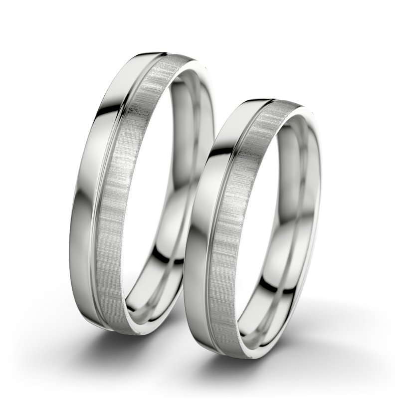 Kein Stein Sterlingsilber poliertring Catherine F4, Sterlingsilber 925 poliert, von vorn