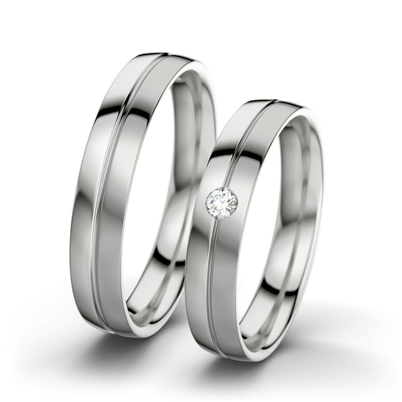 Diamantring Catherine F4, Sterlingsilber 925 poliert, von vorn