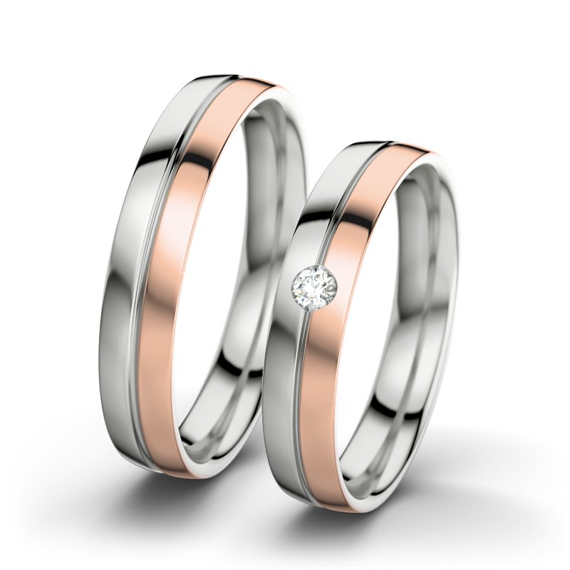 Diamantring Catherine F4, Sterlingsilber 925 poliert, von vorn